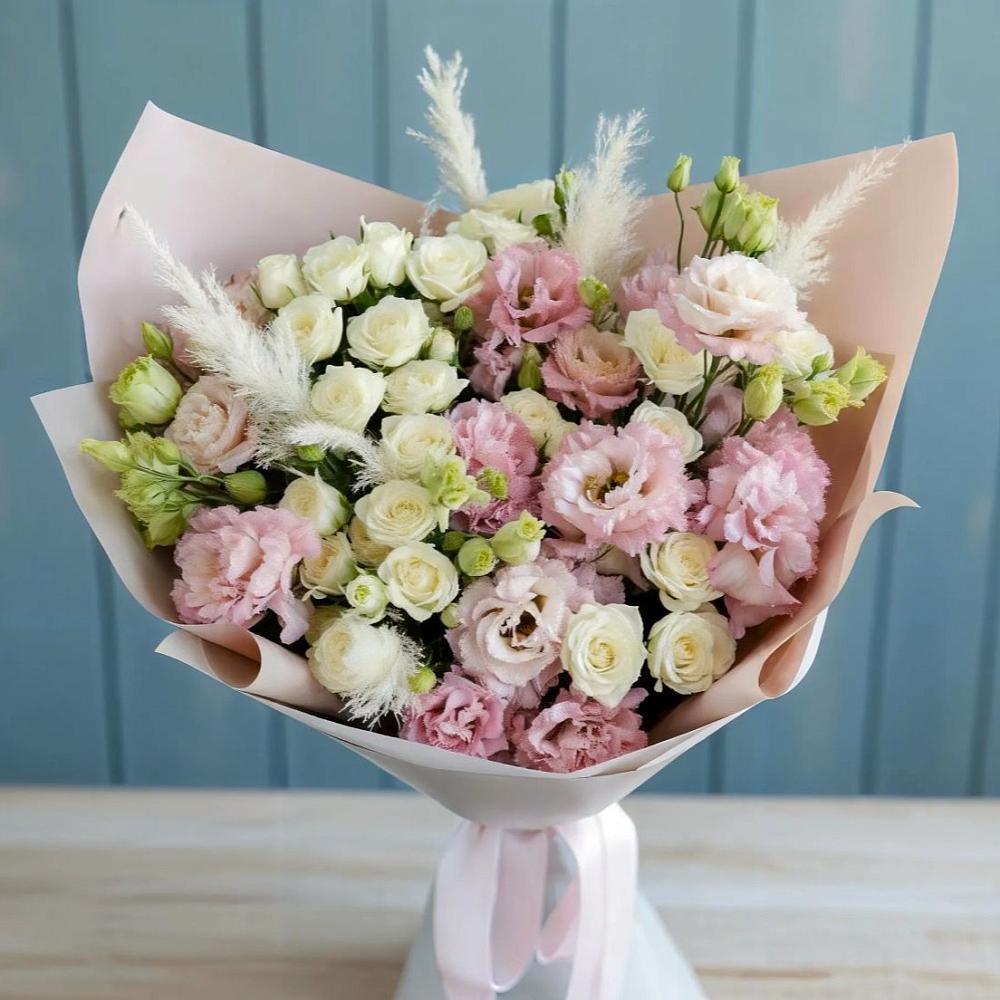 Букет цветов из: Альстромерии и Розы в Кривянской