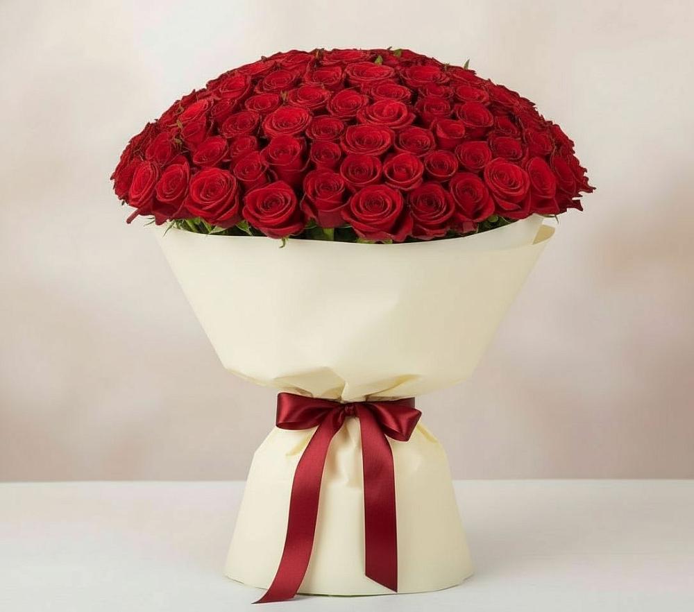 Букет 101 Красная роза Милано в Кривянской