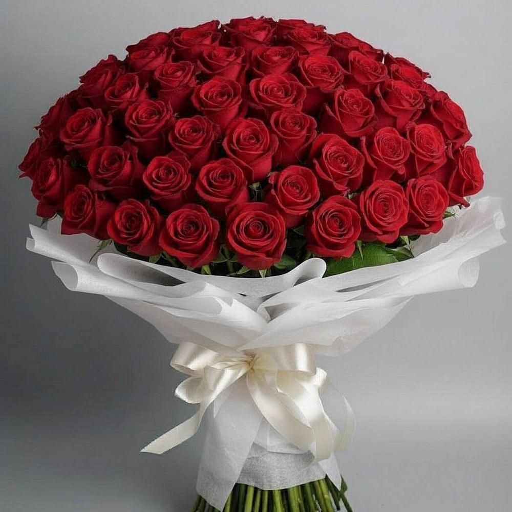 Букет 101 Красная роза Блэк Мэджик в Кривянской