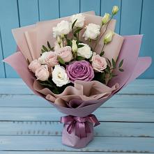 Букет цветов из:  Розы и Лизиантусы #REPLACE_PRED# Кривянской