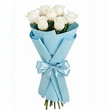 Букет 7 белых роз Проуд в Кривянской