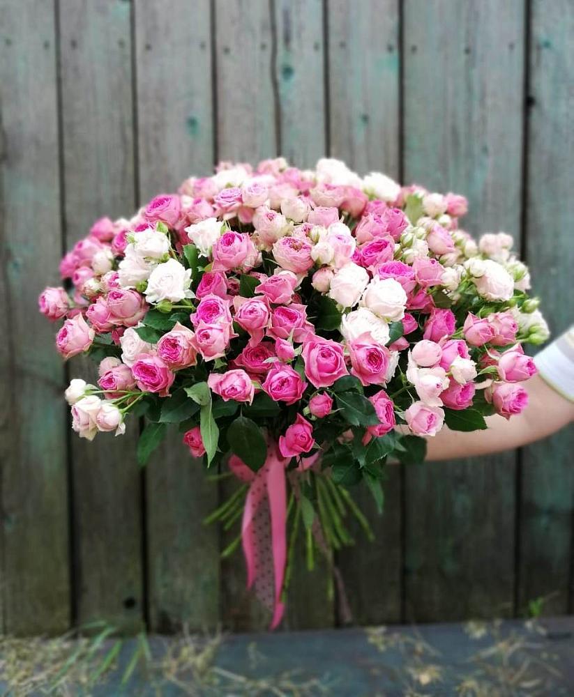 Букет Розовые кустовые розы Натали и Лав Лидия в Кривянской