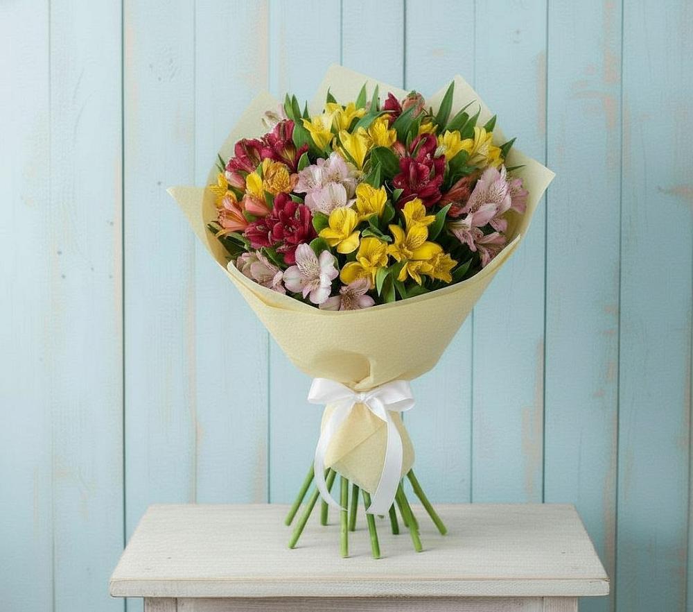 Букет цветов из: Альстромерии в Кривянской